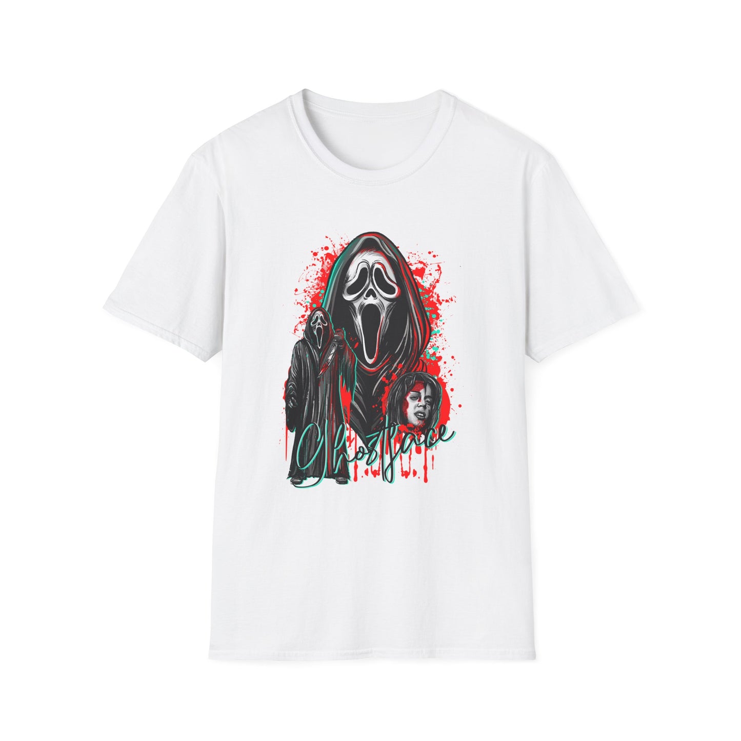 Scream and Sydni, Graphic Tee, Unisex Horror T-Shirt, Softstyle Shirt for Movie Lovers, Halloween Gift, Casual Everyday Wear
