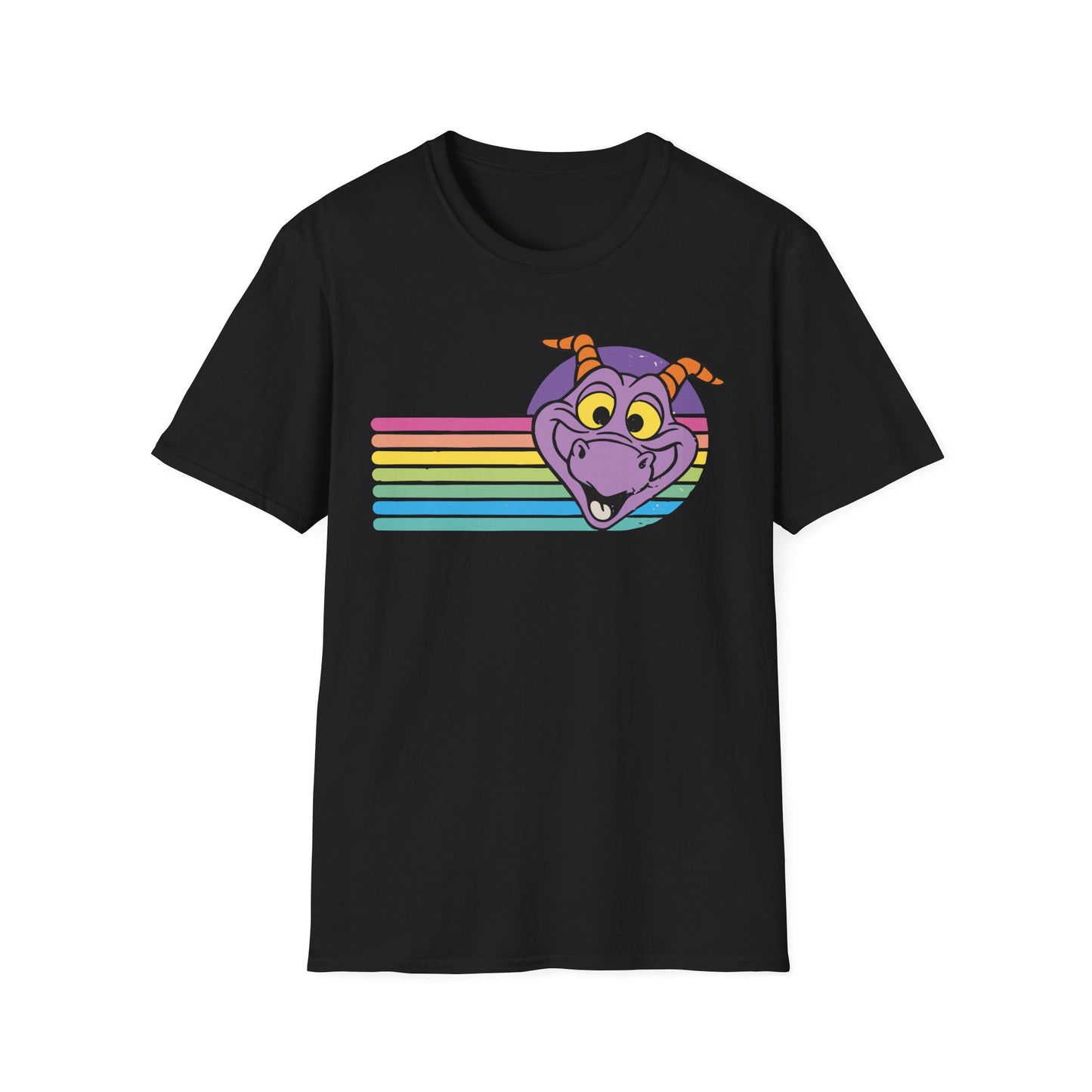Figment,Retro Dragon Graphic Unisex T-Shirt, Fun Casual Tee, Gift for Dragon Lovers, LGBTQ Pride Apparel, Cartoon Character Shirt