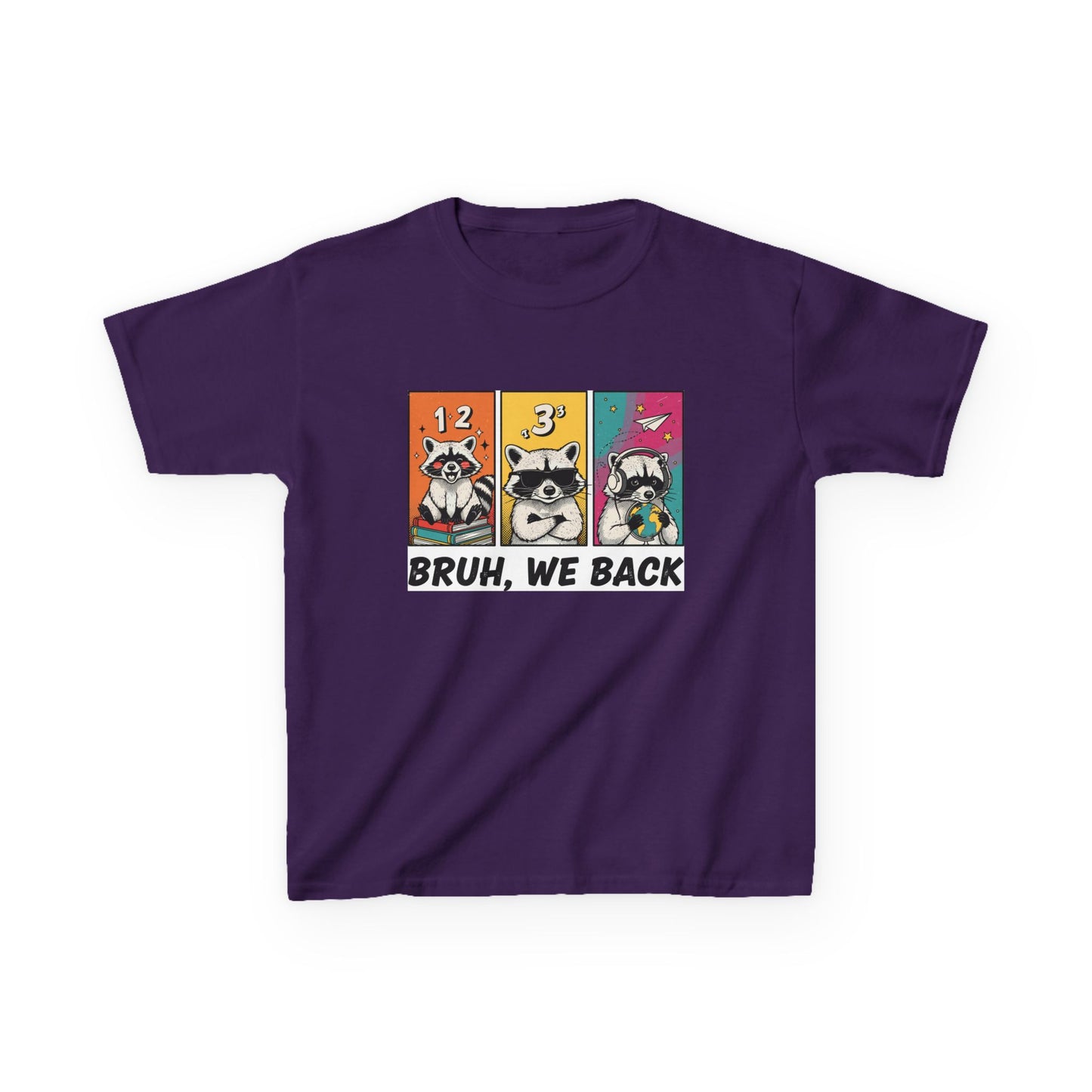 'Bruh, We Back' T-Shirt, back to school shirt, Raccoon Tee, Outdoor Adventure Shirt