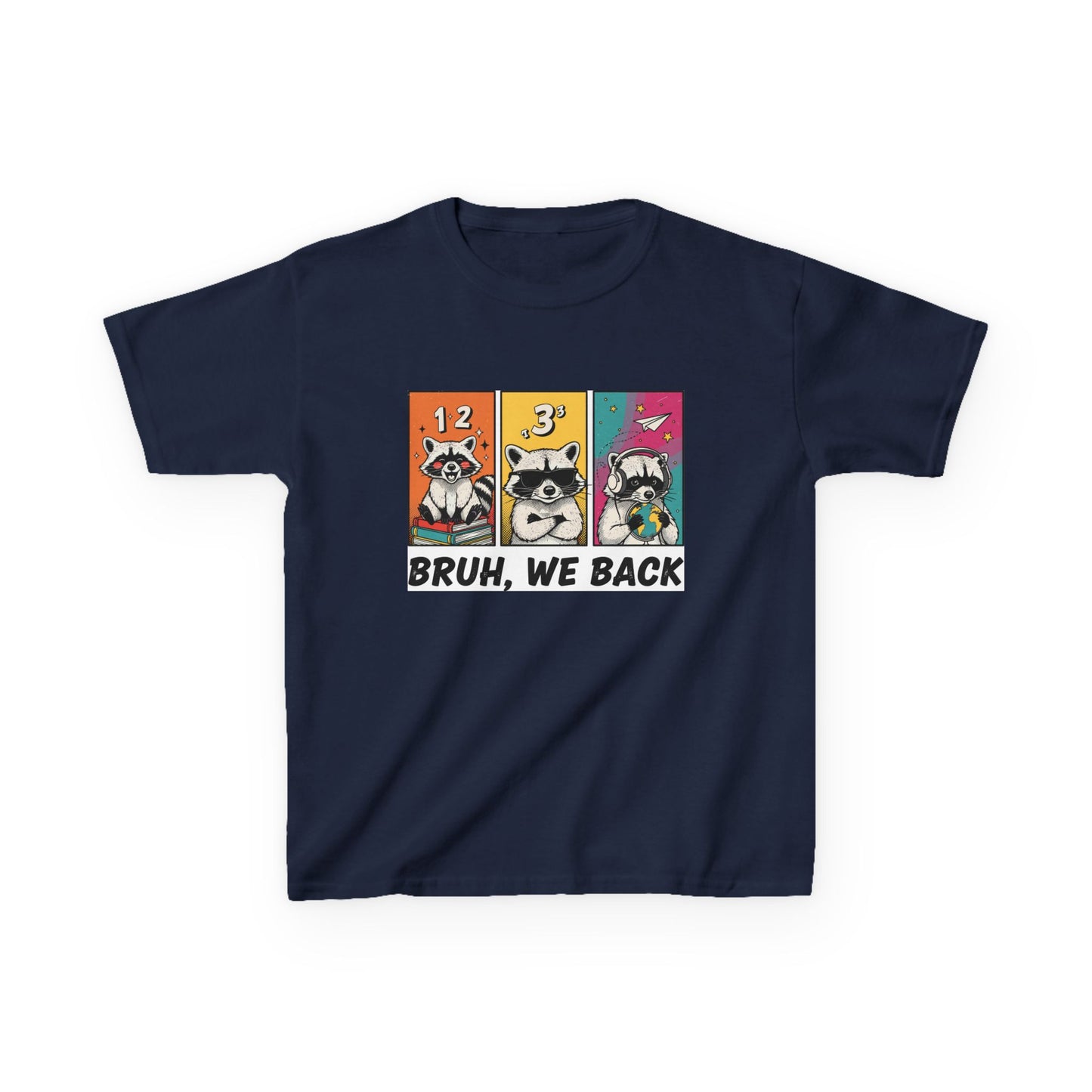 'Bruh, We Back' T-Shirt, back to school shirt, Raccoon Tee, Outdoor Adventure Shirt
