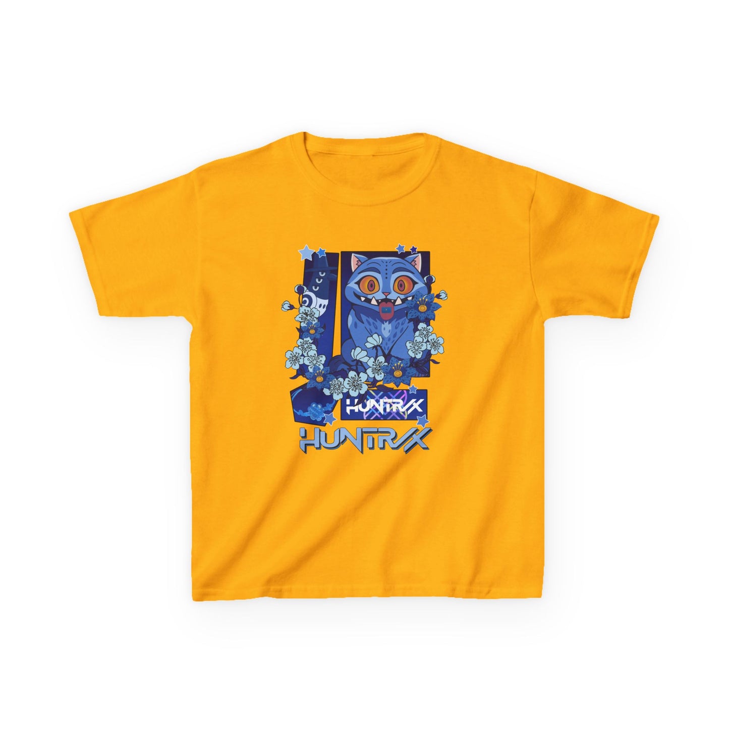 Derpy Tiger, Blue Cat Graphic Kids Tee - Fun, Cute T-Shirt for Boys and Girls, Gift for Birthdays, Everyday Wear, Animal Lovers, Unique Kids Clothing