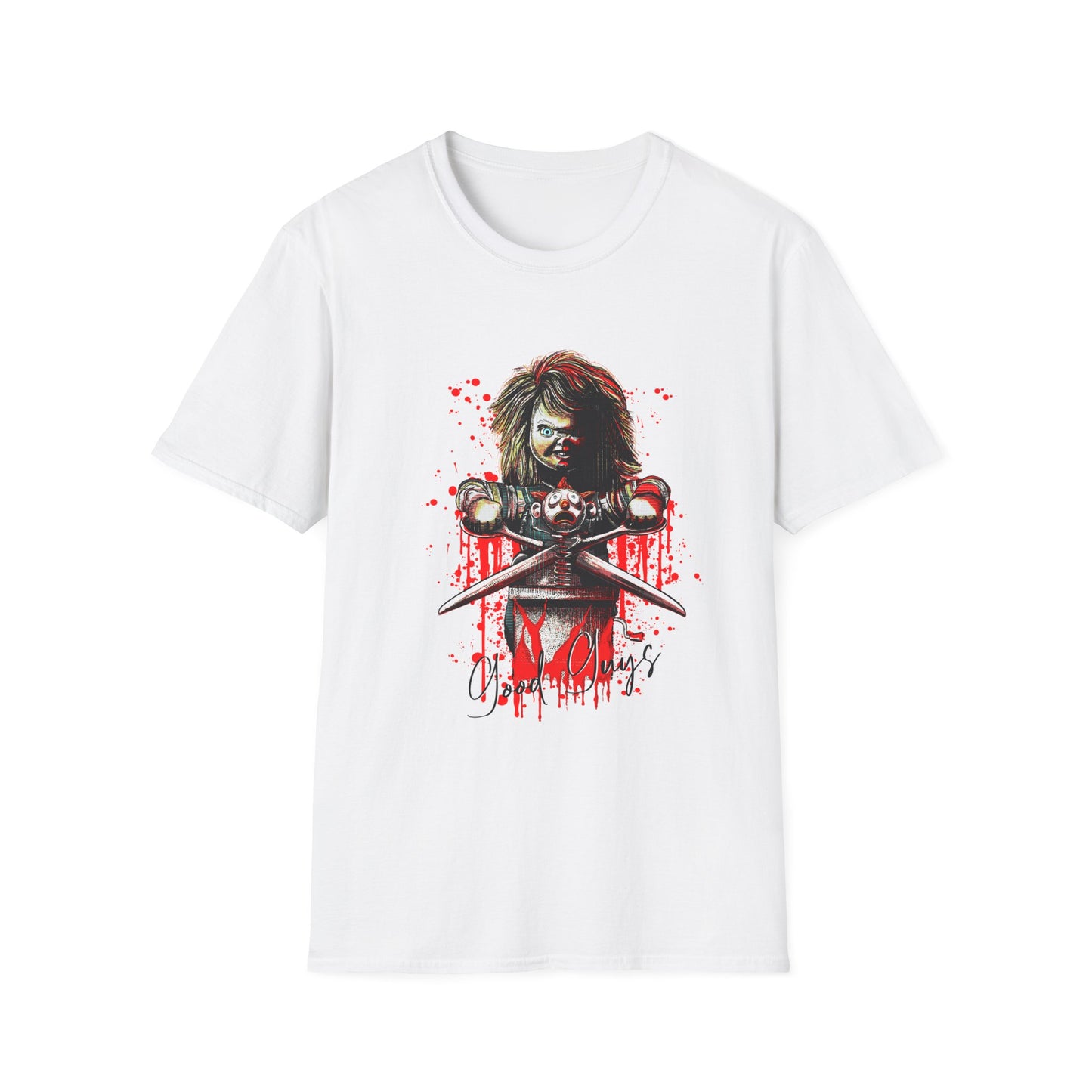 Chucky Scissors, Unisex Horror Graphic T-Shirt, Edgy Art Tee, Perfect for Halloween, Gifts for Fans, Casual Wear