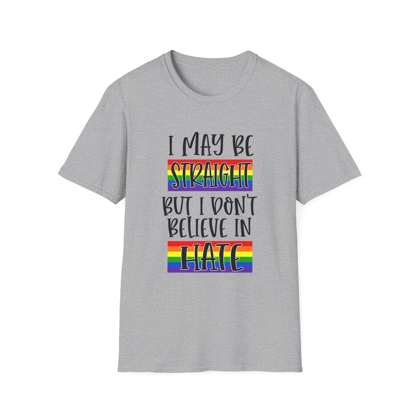 Pride Message T-Shirt, Comfortable Tee for LGBTQ+ Allies, Equality Shirt, Casual Wear, Gift for Pride Month