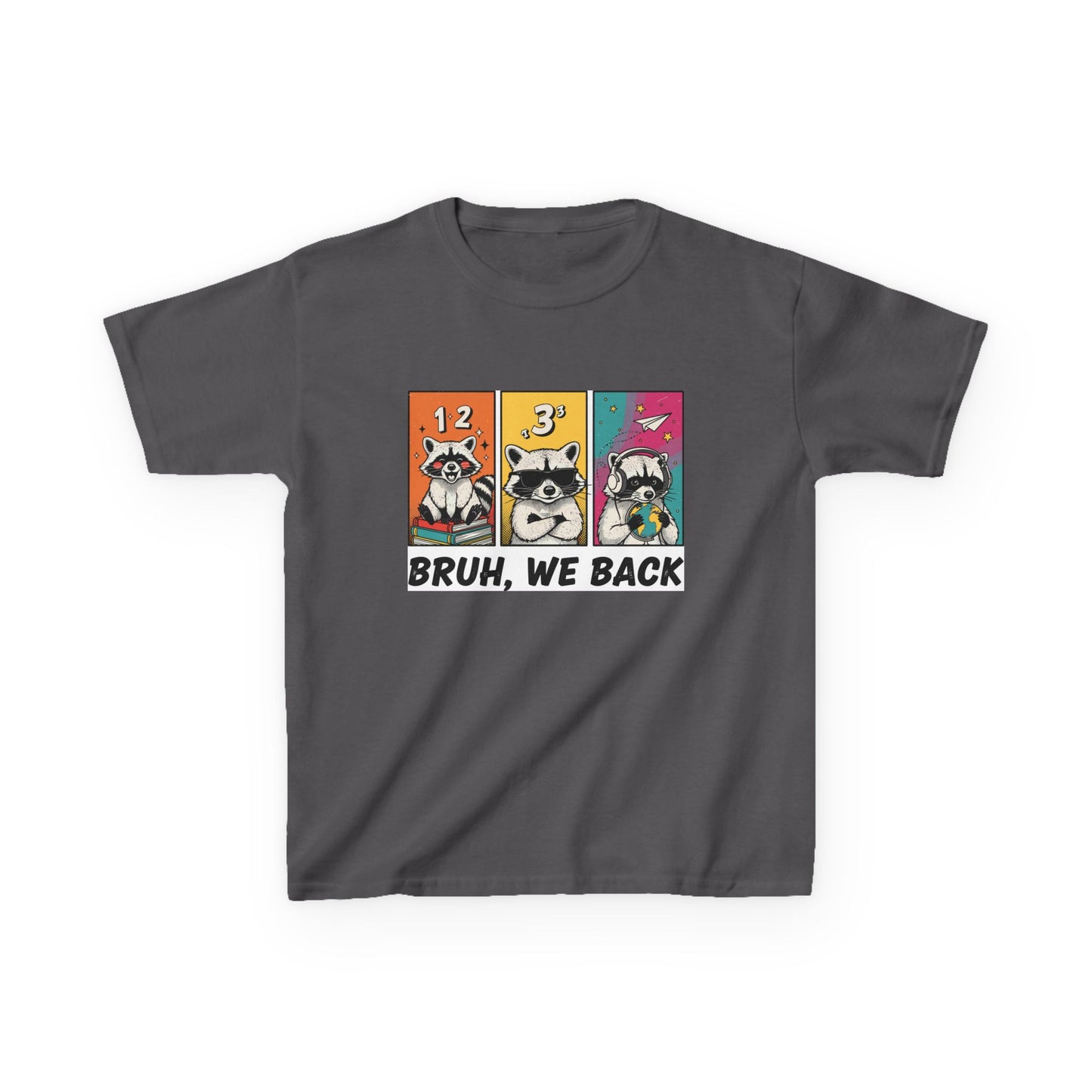 'Bruh, We Back' T-Shirt, back to school shirt, Raccoon Tee, Outdoor Adventure Shirt