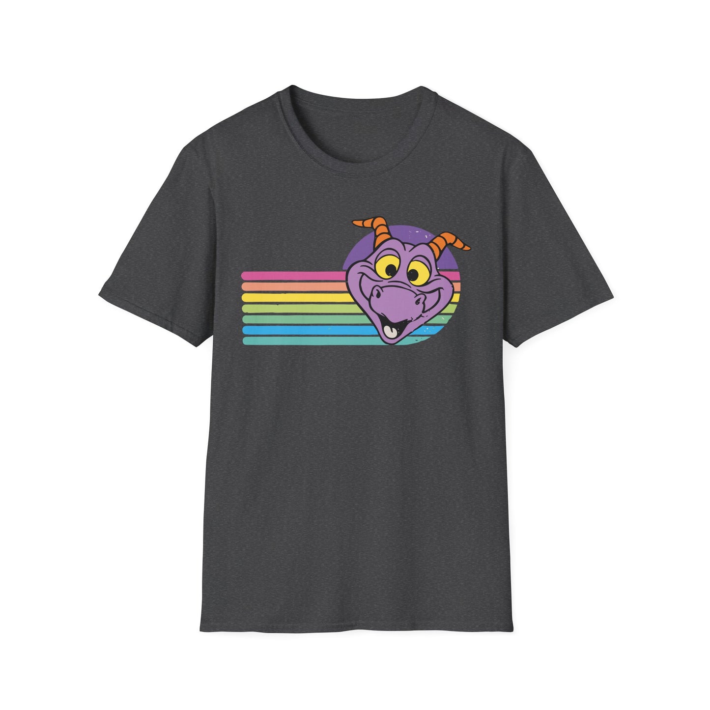 Figment,Retro Dragon Graphic Unisex T-Shirt, Fun Casual Tee, Gift for Dragon Lovers, LGBTQ Pride Apparel, Cartoon Character Shirt
