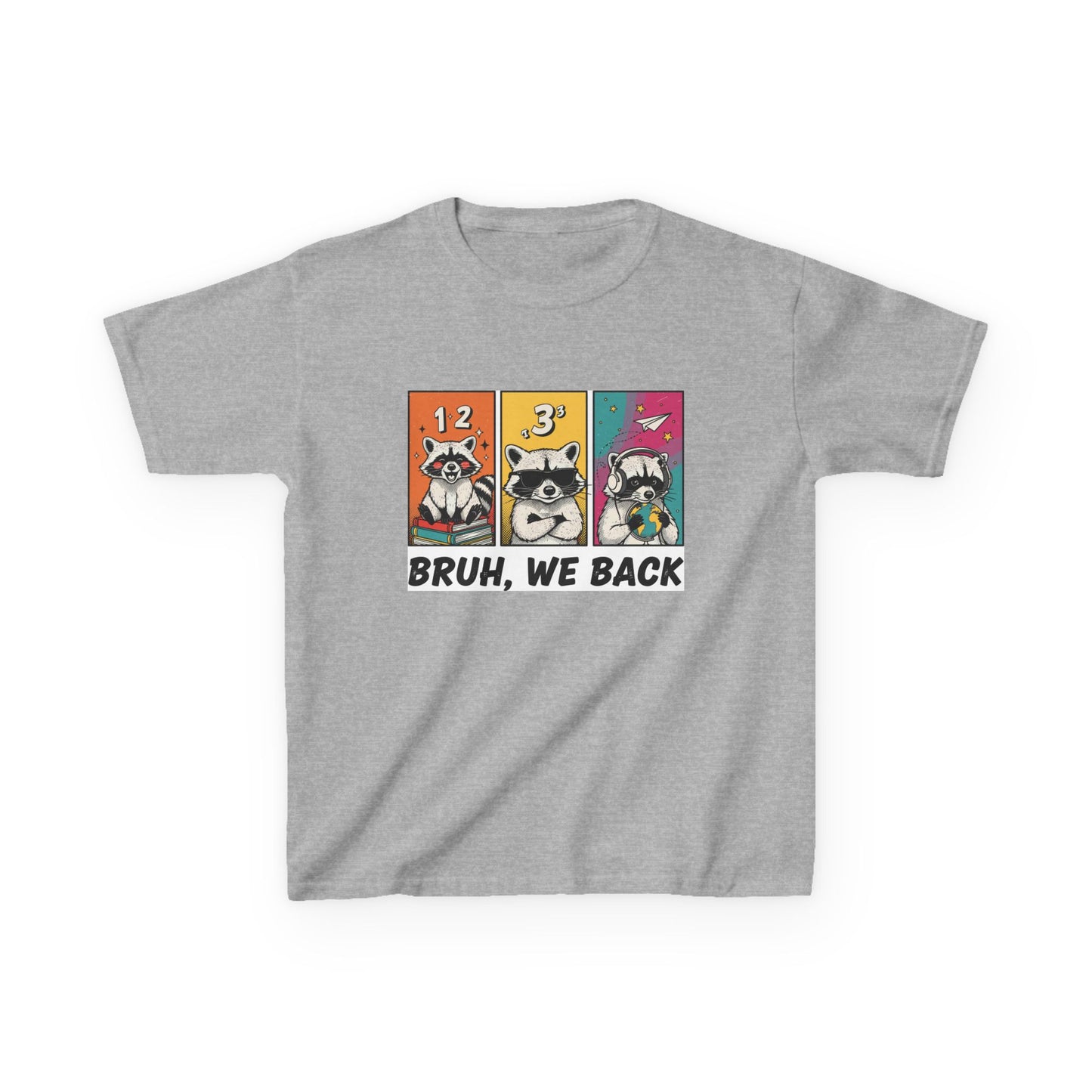 'Bruh, We Back' T-Shirt, back to school shirt, Raccoon Tee, Outdoor Adventure Shirt