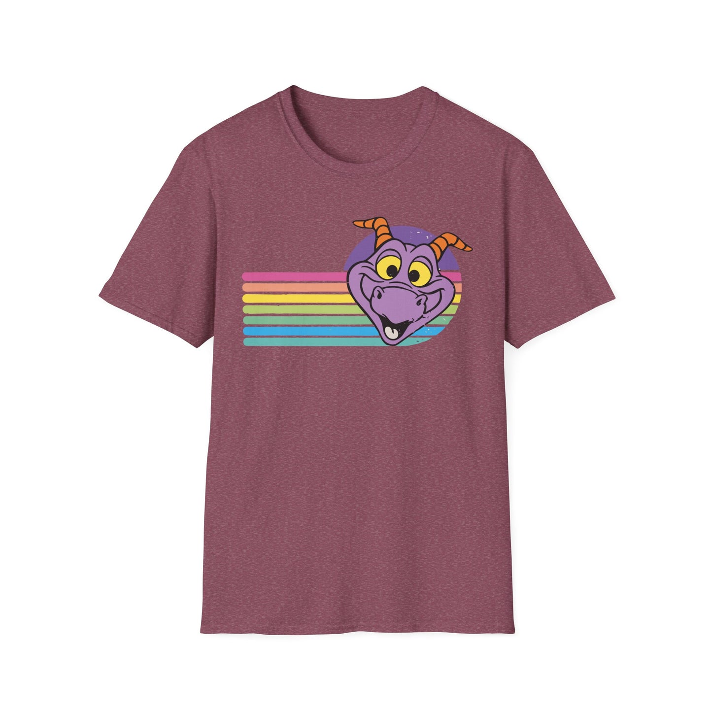 Figment,Retro Dragon Graphic Unisex T-Shirt, Fun Casual Tee, Gift for Dragon Lovers, LGBTQ Pride Apparel, Cartoon Character Shirt