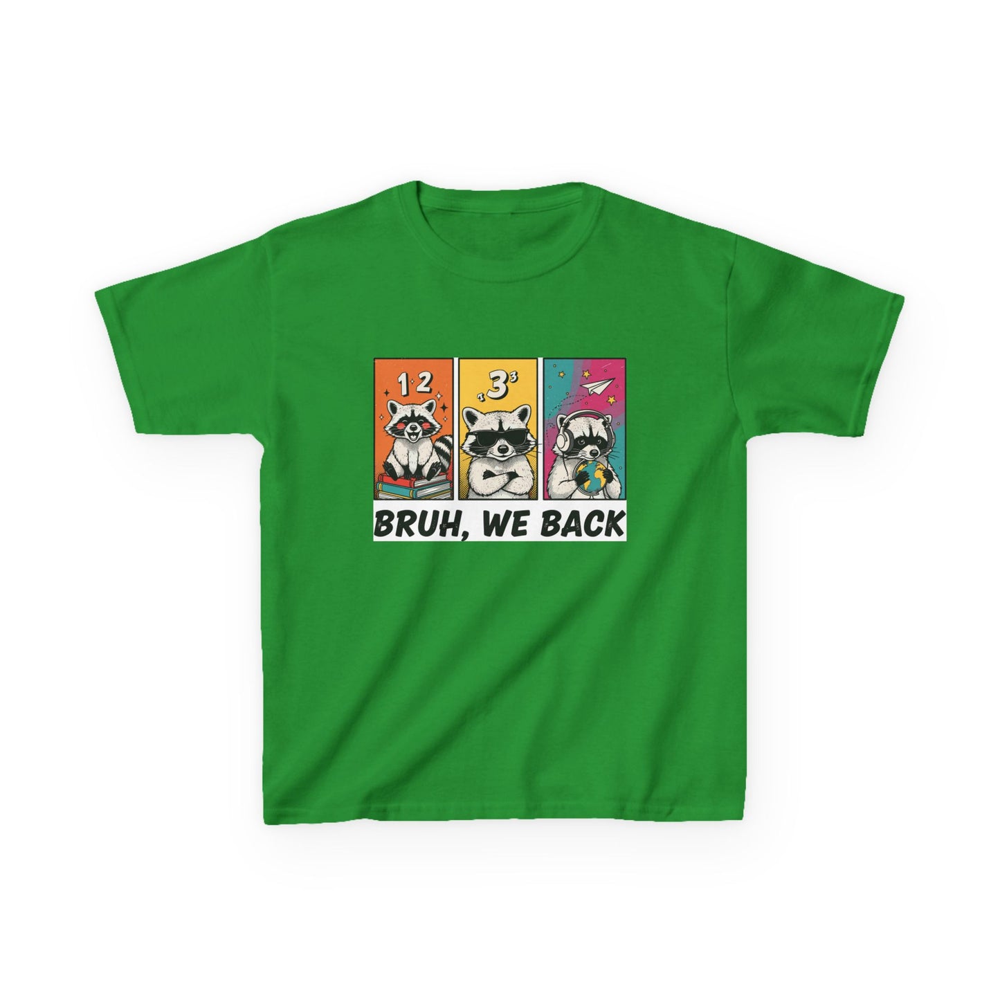 'Bruh, We Back' T-Shirt, back to school shirt, Raccoon Tee, Outdoor Adventure Shirt