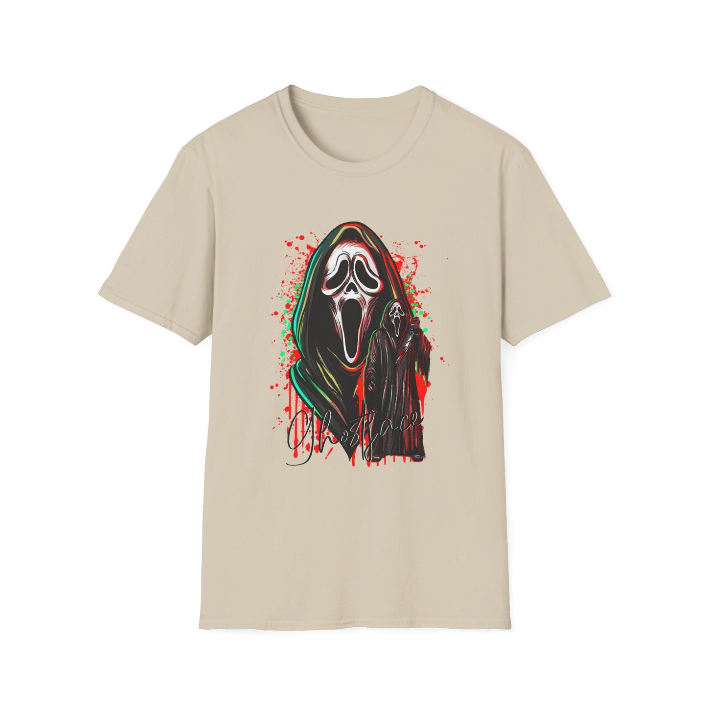 Scream Ghostface T-Shirt, Halloween Apparel, Horror Movie Shirt, Unisex Graphic Tee, Spooky Gift, Casual Wear