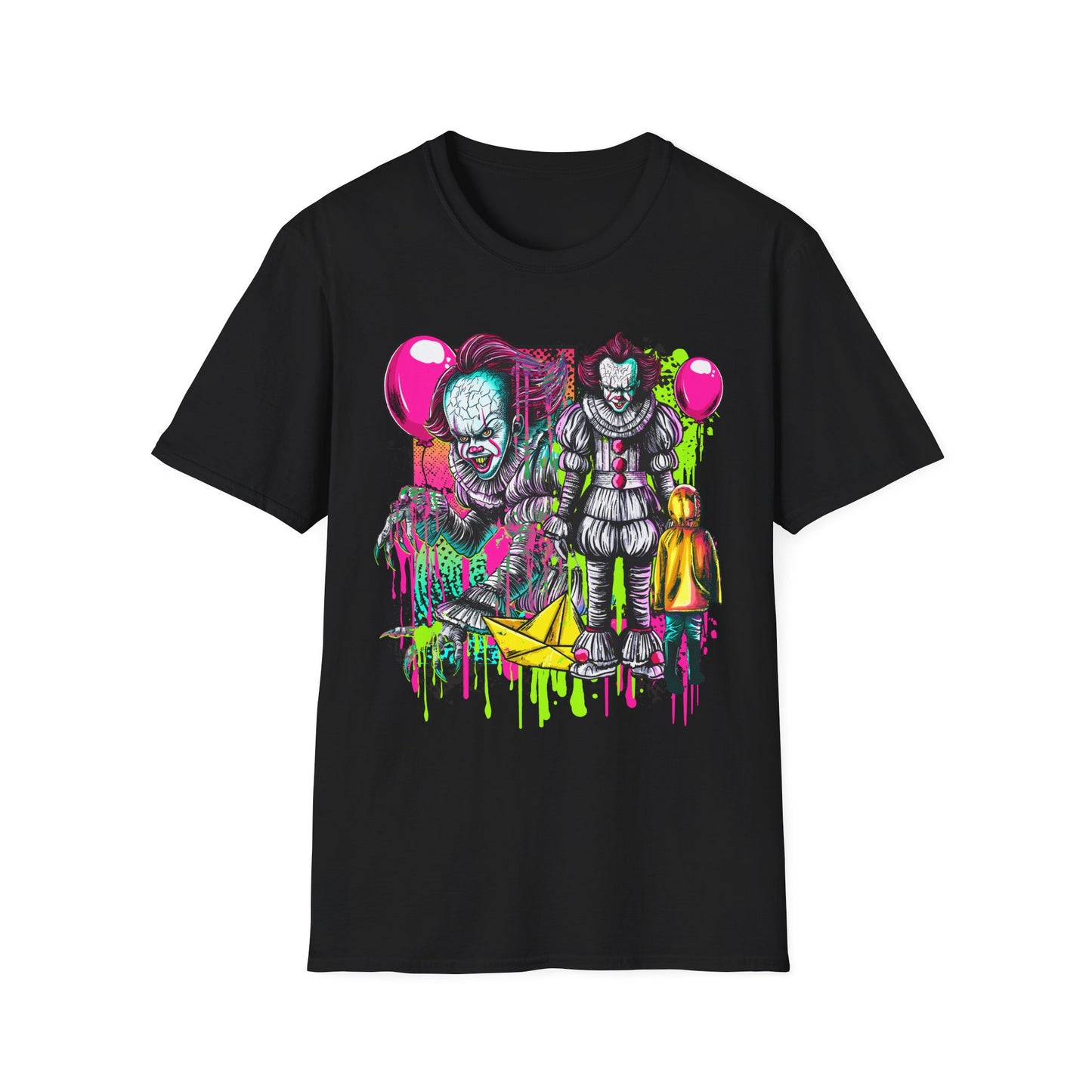 IT, Creepy Clown T-Shirt, Halloween T-Shirt, Graphic Tee, Unisex Shirt, Horror Merchandise, Gift for Horror Fans