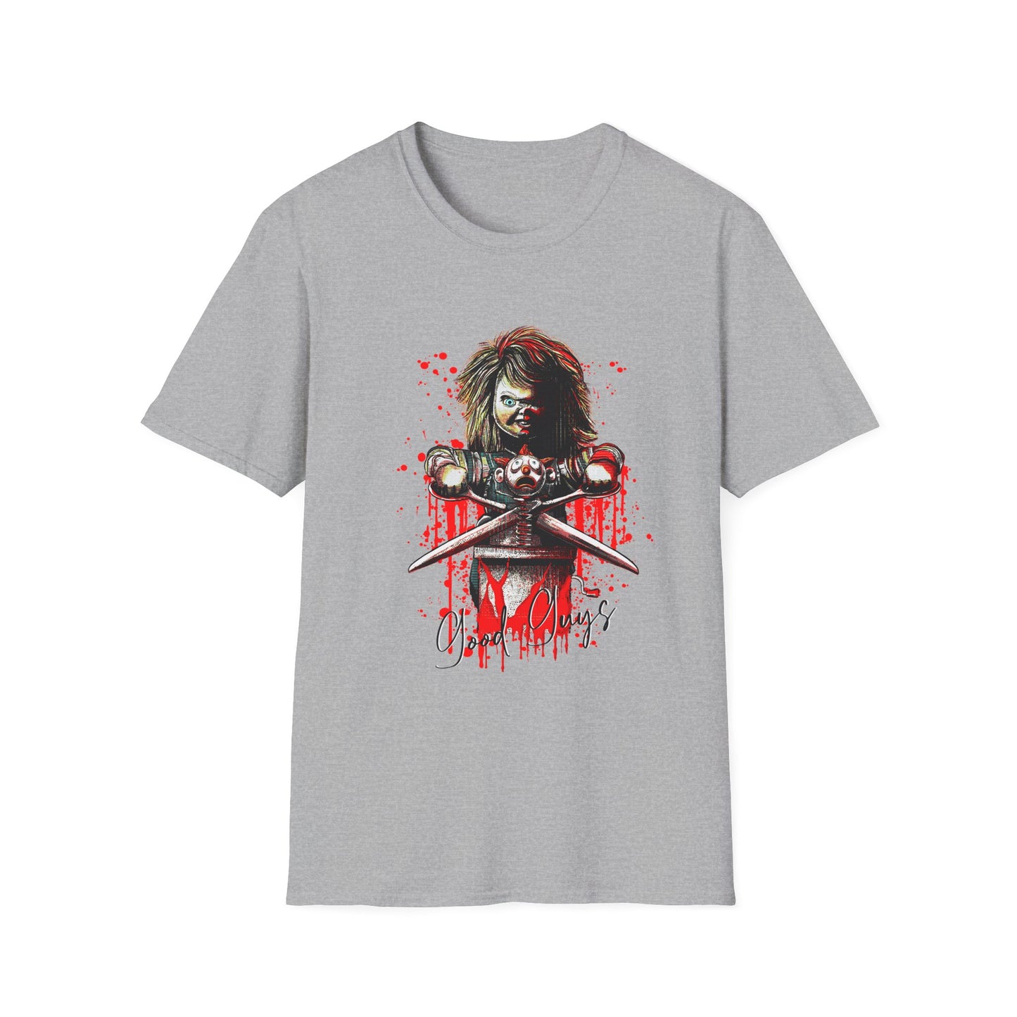 Chucky Scissors, Unisex Horror Graphic T-Shirt, Edgy Art Tee, Perfect for Halloween, Gifts for Fans, Casual Wear