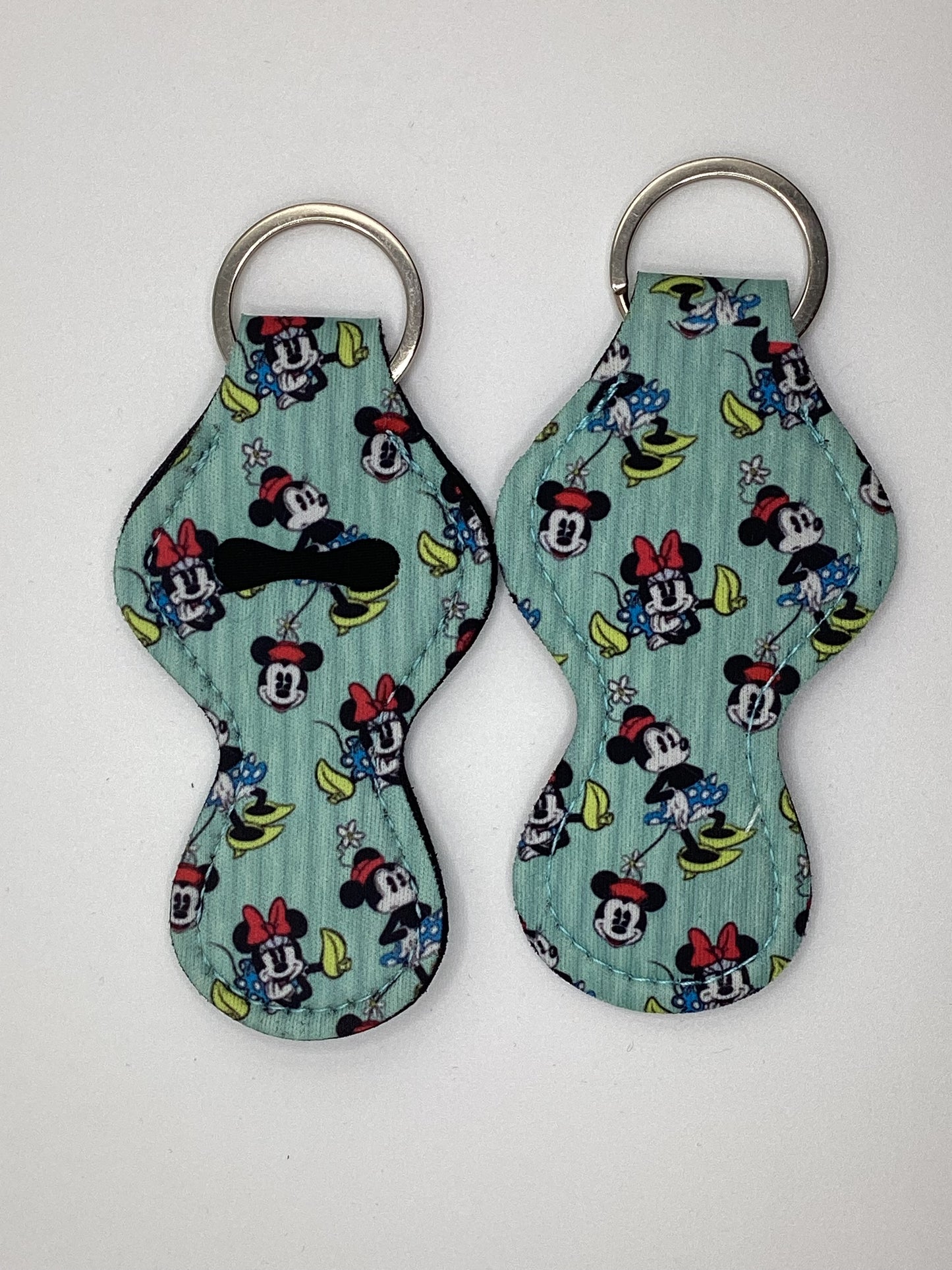 Minnie pretty yellow heels Neoprene Chapstick Holder Keychain