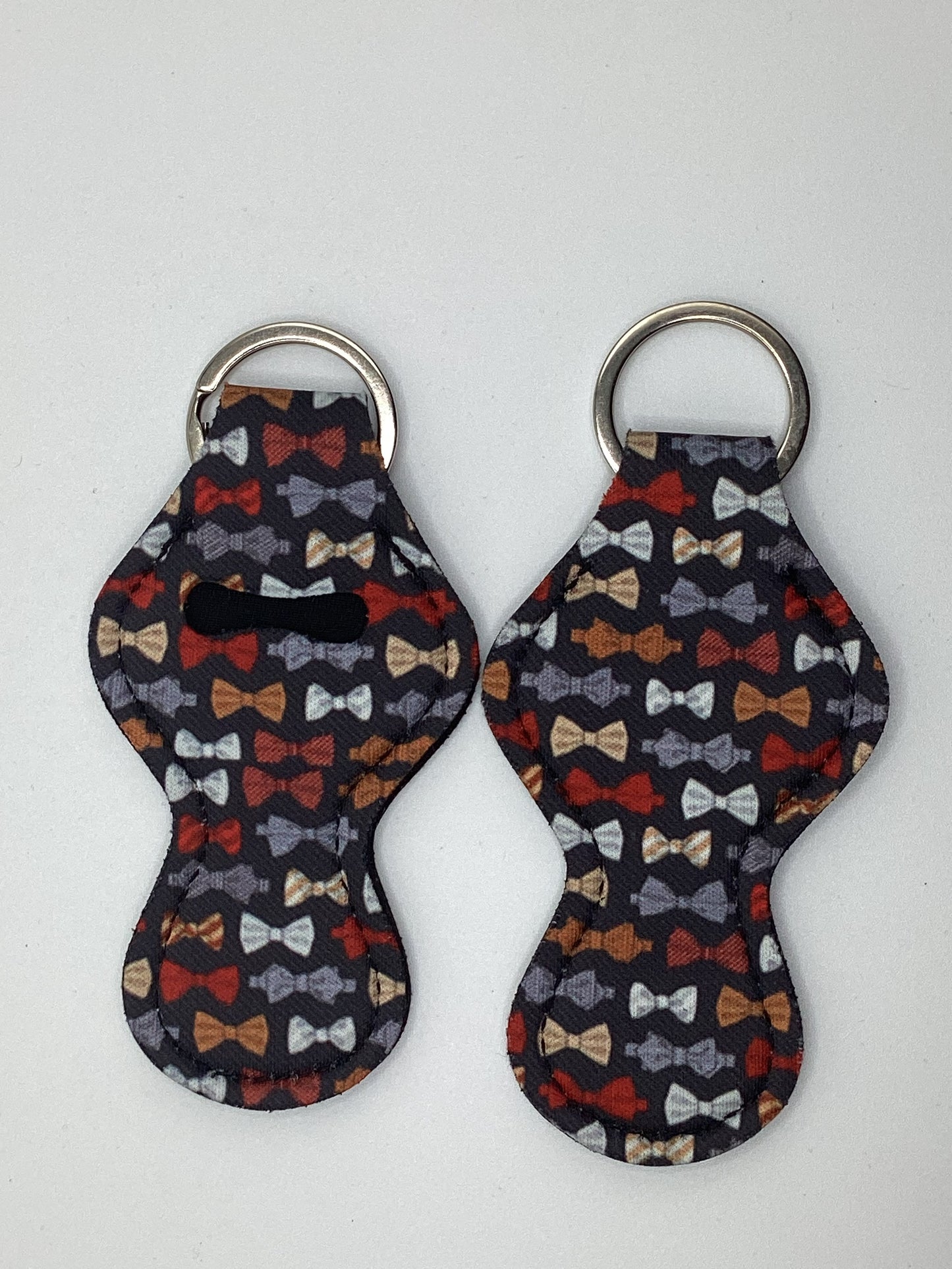 Bowties, classic, Neoprene Chapstick Holder Keychain
