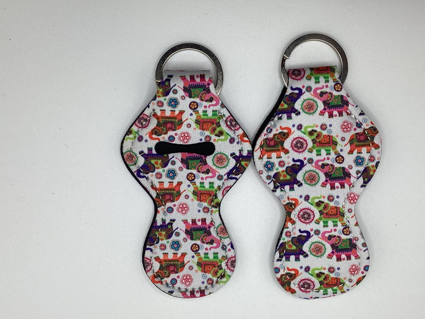 Elephant Neoprene Chapstick Holder Keychain