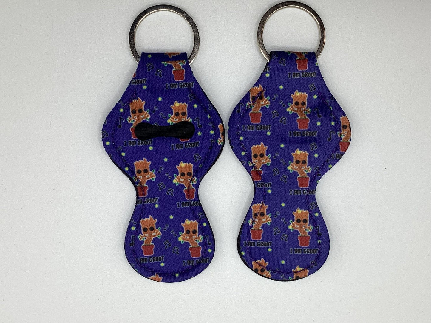 Groot, Guardians of Galaxy, Neoprene Chapstick Holder Keychain