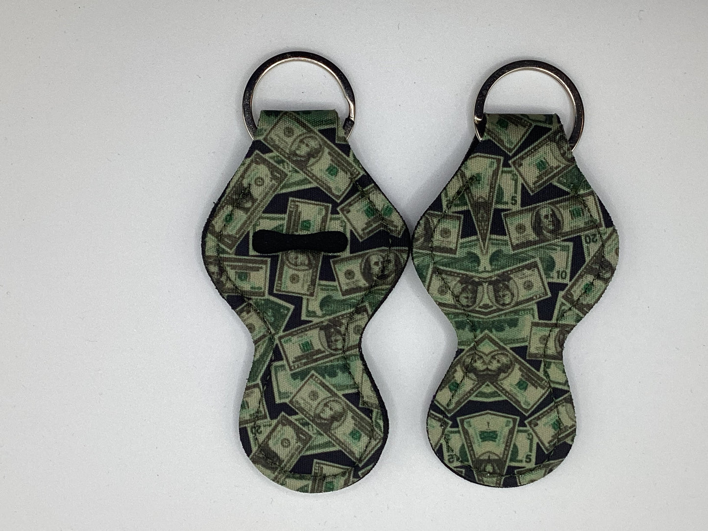 Dollar Bills,Neoprene Chapstick Holder Keychain