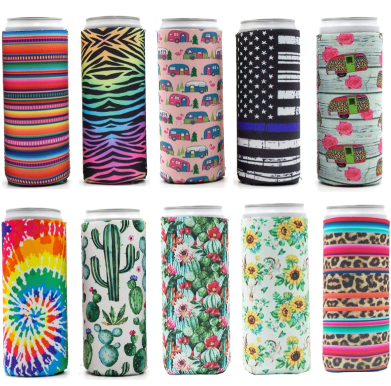 Cactus Succulent Neoprene Slim Can Koozie
