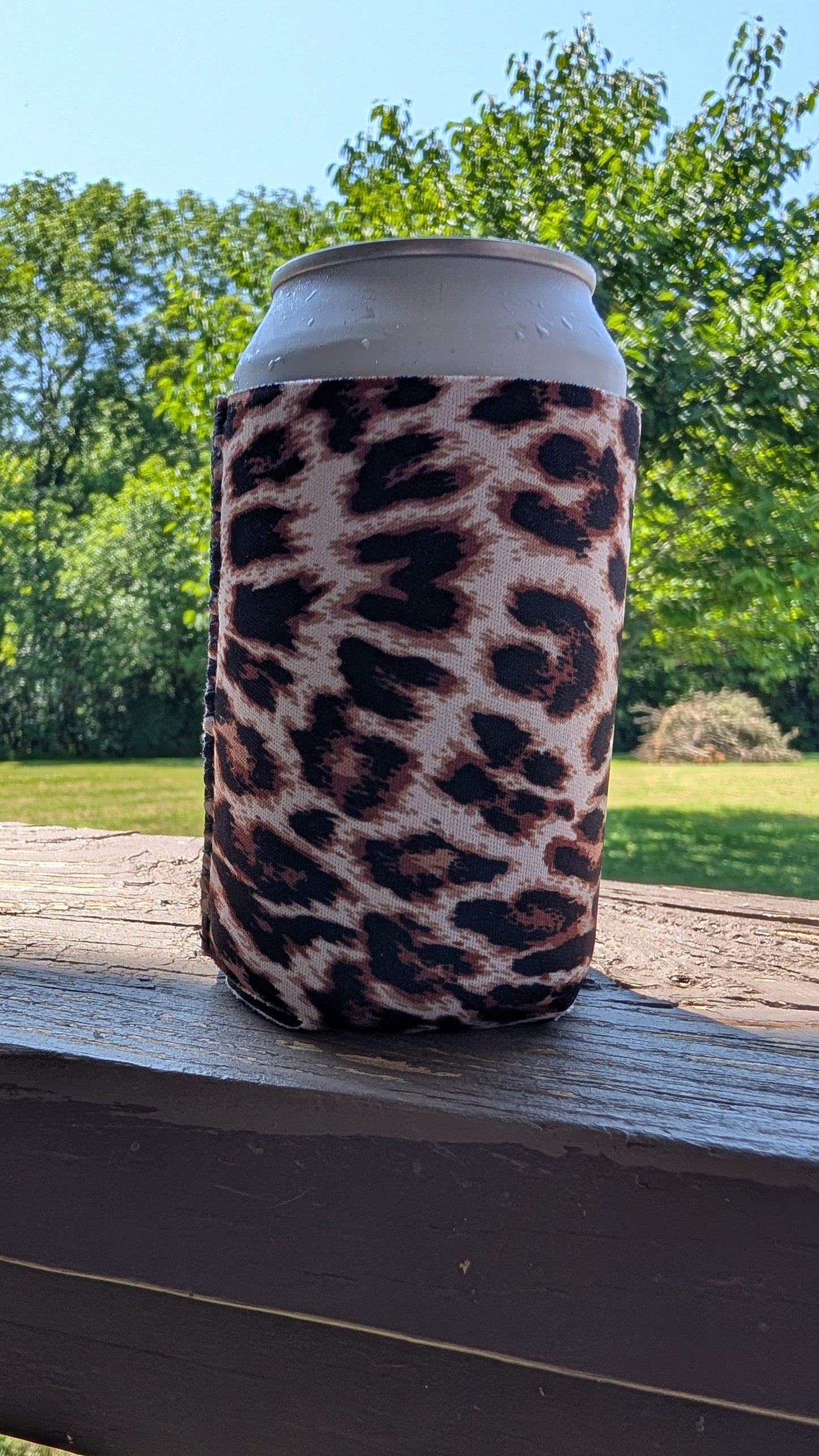 Leopard Cheetah Neoprene Can Coolie Koozies Sleeve Cooler