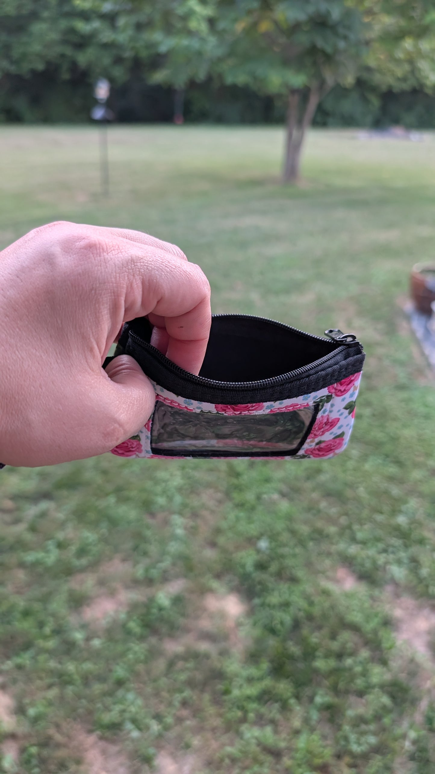 Roses Flowers ID wallet wristlet