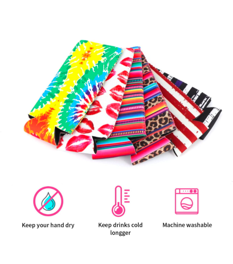 Cactus Succulent Neoprene Slim Can Koozie