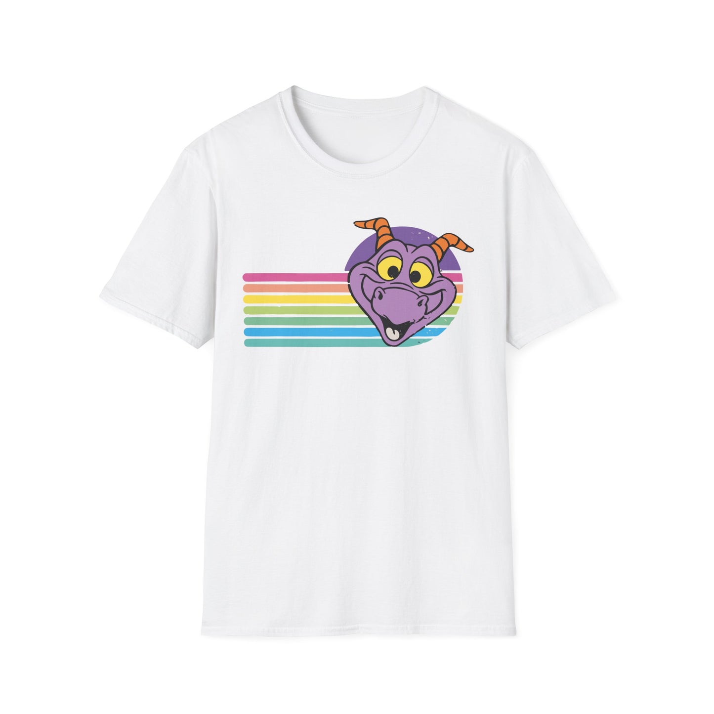 Figment,Retro Dragon Graphic Unisex T-Shirt, Fun Casual Tee, Gift for Dragon Lovers, LGBTQ Pride Apparel, Cartoon Character Shirt
