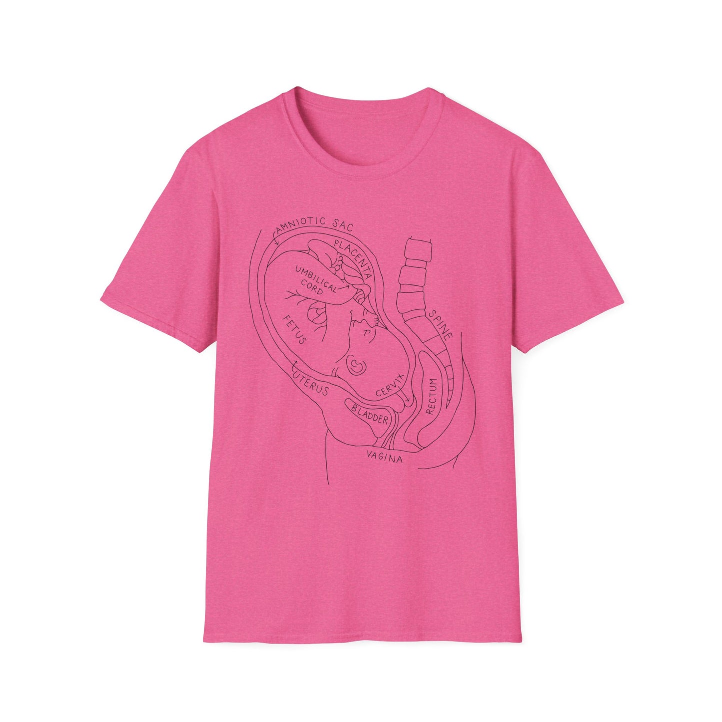 Baby, Fetal Fetus, labor and delivery, Graphic Tee for Everyday Comfort, Unisex Softstyle T-Shirt, Casual Wear, Gifts for Her, Gifts for Him, Birthday Gift, [...]