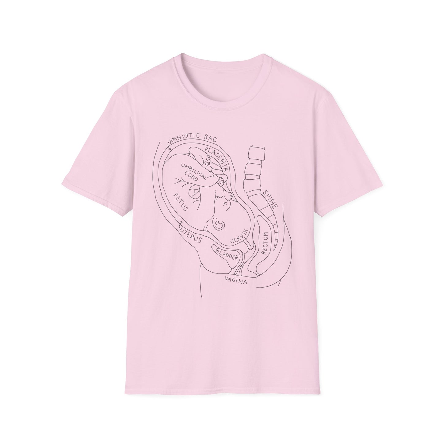 Baby, Fetal Fetus, labor and delivery, Graphic Tee for Everyday Comfort, Unisex Softstyle T-Shirt, Casual Wear, Gifts for Her, Gifts for Him, Birthday Gift, [...]