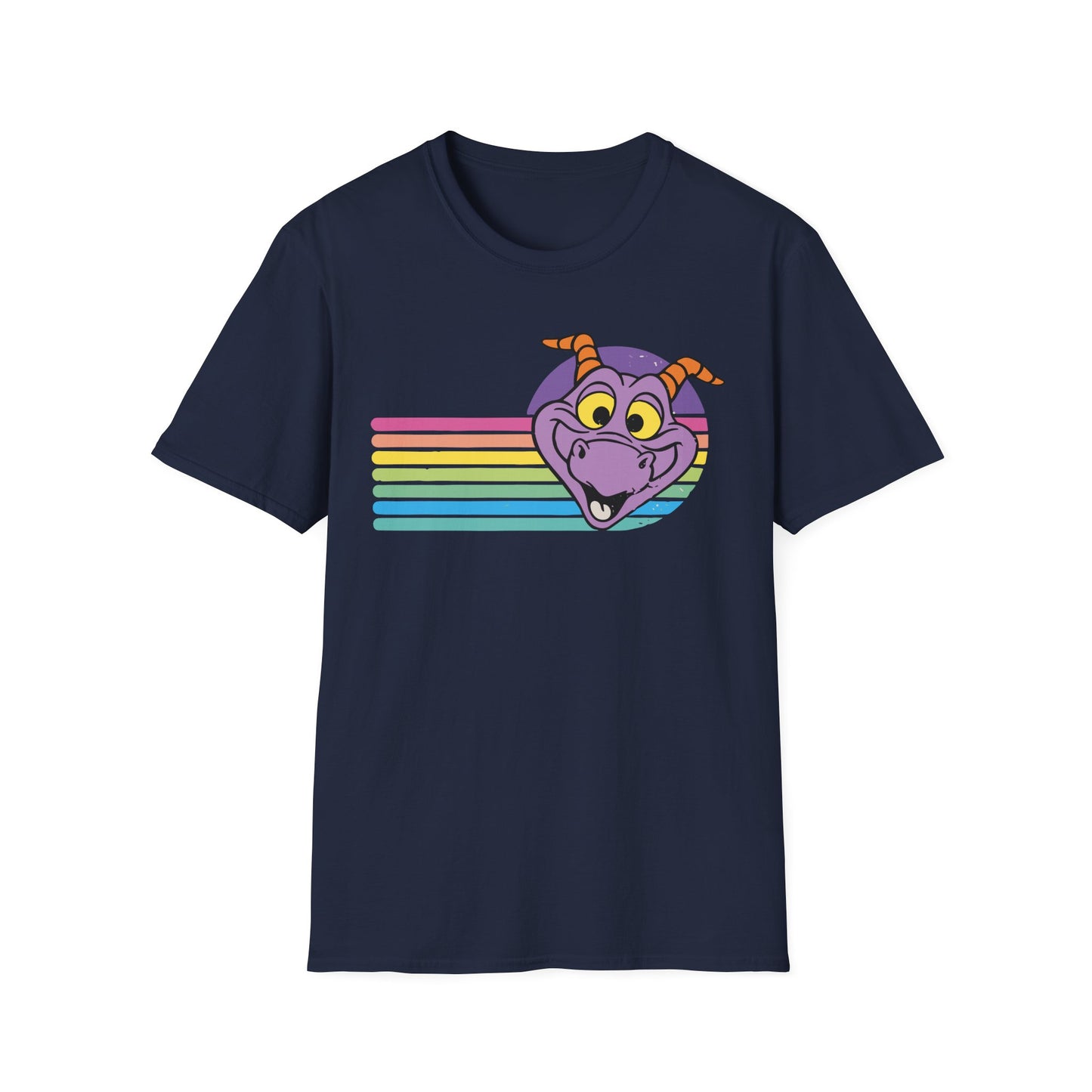 Figment,Retro Dragon Graphic Unisex T-Shirt, Fun Casual Tee, Gift for Dragon Lovers, LGBTQ Pride Apparel, Cartoon Character Shirt