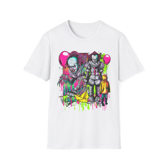 IT, Creepy Clown T-Shirt, Halloween T-Shirt, Graphic Tee, Unisex Shirt, Horror Merchandise, Gift for Horror Fans