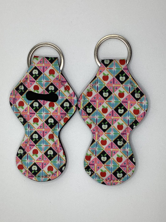 Apple Teacher Gift Neoprene Chapstick Holder Keychain