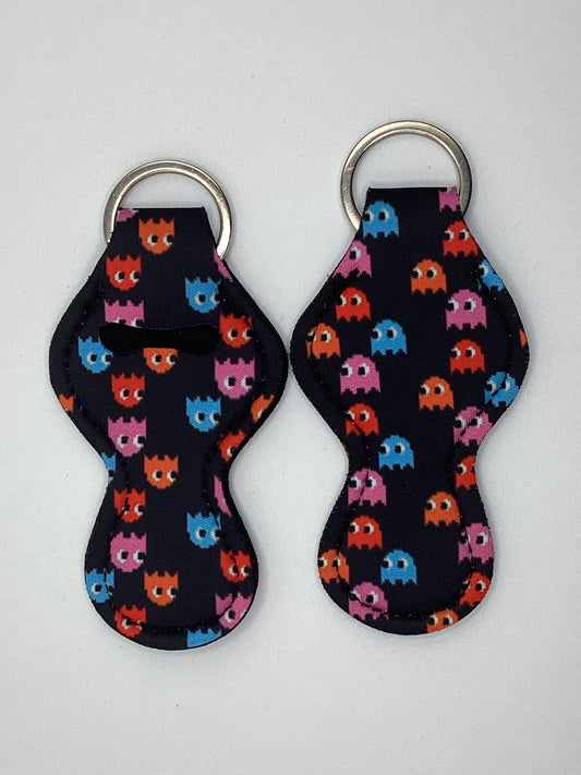 Pac-Man Neoprene Chapstick Holder Keychain