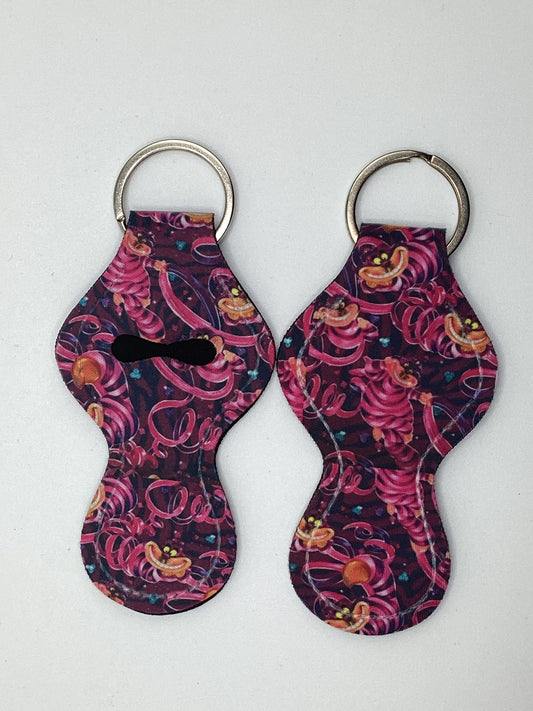 Cheshire Cat, Alice in Wonderland Neoprene Chapstick Holder Keychain
