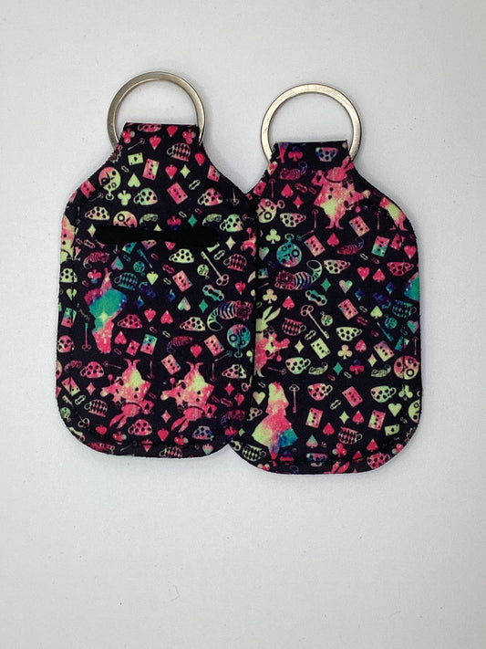 Alice and Wonderland Neoprene Hand Sanitizer Holder