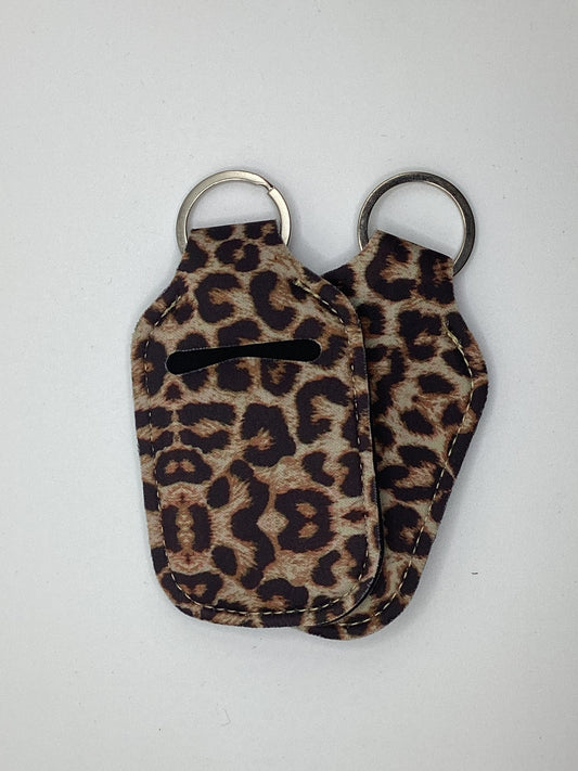 Cheetah Neoprene Hand Sanitizer Holder