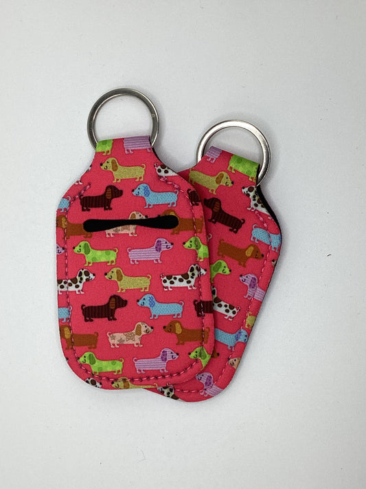 Pink Dog Neoprene Hand Sanitizer Holder