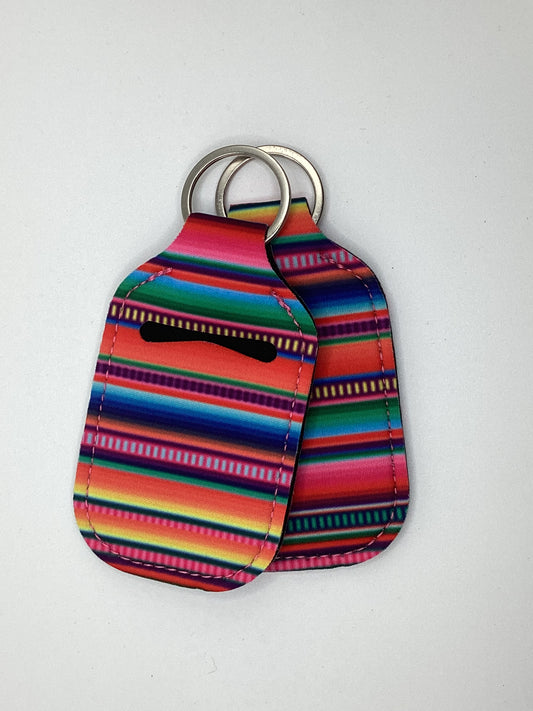 Serape Stripped Neoprene Hand Sanitizer Holder