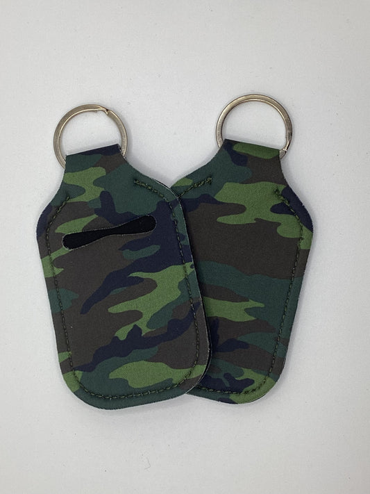 Camo Neoprene Hand Sanitizer Holder
