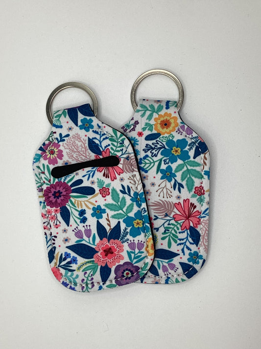 Flowers Neoprene Hand Sanitizer Holder