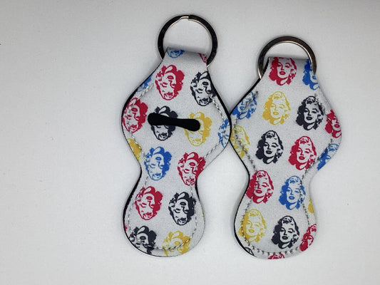 Marilyn Monroe Neoprene Chapstick Holder Keychain
