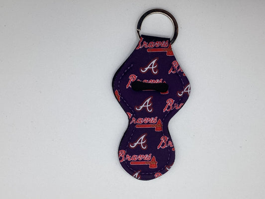 Atlanta Braves Neoprene Chapstick Holder Keychain