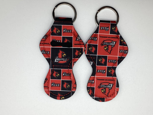 U of L Basketball Neoprene Chapstick Holder Keychain