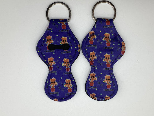 Groot, Guardians of Galaxy, Neoprene Chapstick Holder Keychain