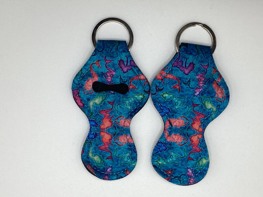 Watercolor Mermaid Neoprene Chapstick Holder Keychain