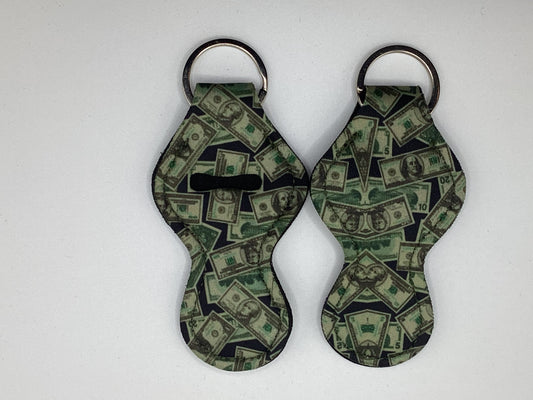 Dollar Bills,Neoprene Chapstick Holder Keychain
