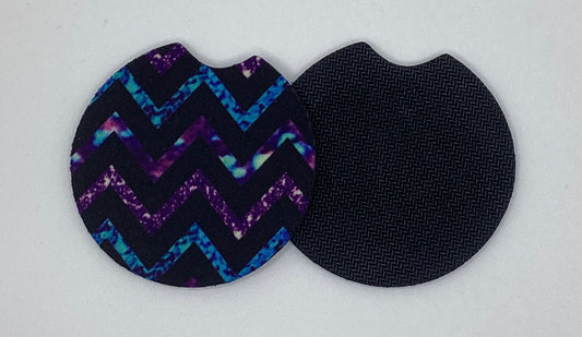 Glitter Chevron Neoprene Car Coaster, 2pk