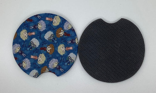 Golden Girls Neoprene Car Coaster, 2pk