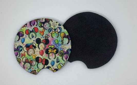 Ears, Magical Headband, Neoprene Car Coaster, 2pk