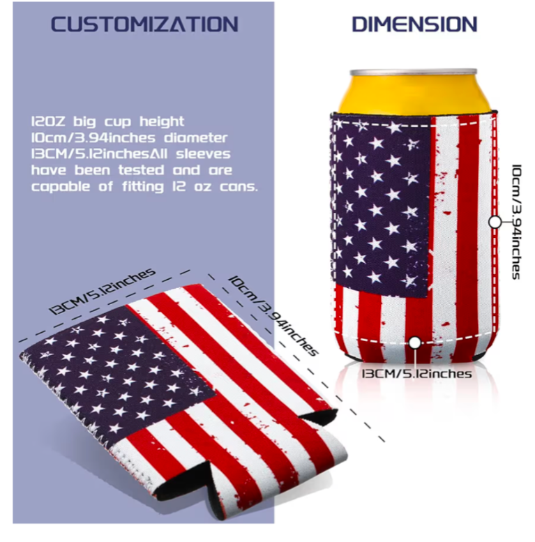 Tie Dye Neoprene Can Coolie Koozies Sleeve Cooler