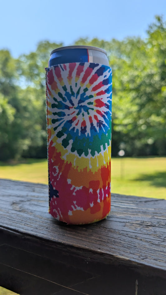 Tie Dye Neoprene Slim Can Koozie