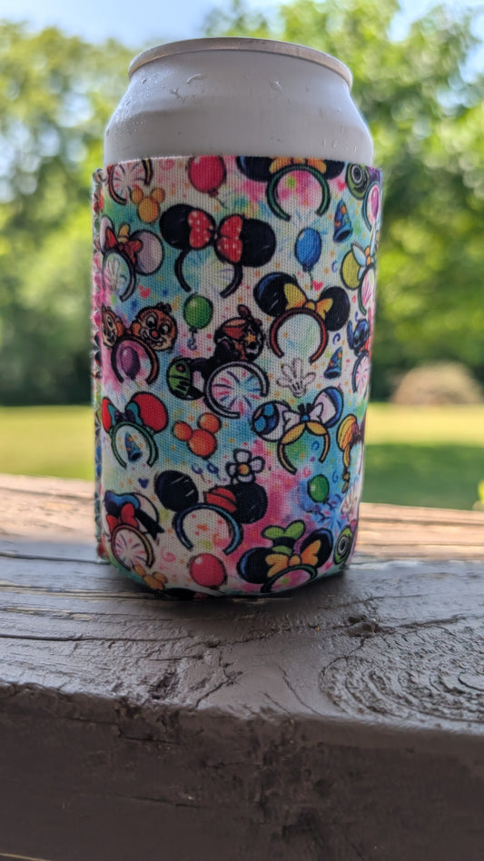 Magical Ear Mouse Headband Neoprene Can Coolie Koozies Sleeve Cooler